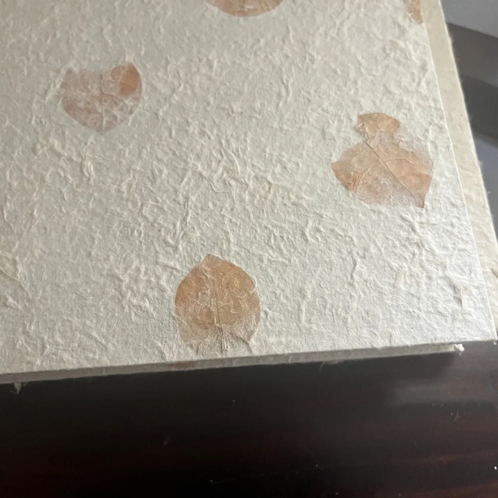 Handmade Scrapbook Memory Album in Matching Box. Textured Paper Photo Album,